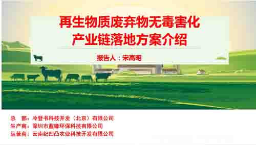 冷登书：再生物质废弃物无毒害化产业链落地方案介绍