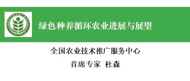 南宁会议报告回放——杜森：绿色种养循环农业进展与展望