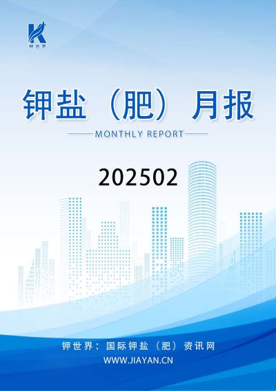 钾盐（肥）月报 202502